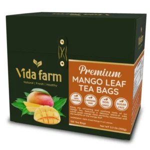 VIDA FARM 100 Mango Leaf Tea Bags, Natural Mango Leaves Herbal Tea, Mango Dried Leaves Tea, No Sugar, No Caffeine, No Gluten