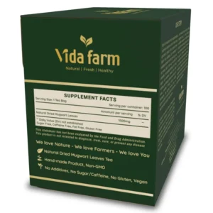 VIDA FARM 100 Mugwort Tea Bags, Natural Mugwort Leaves Tea Bags, Dried Mugwort Herbal Tea, Mugwort Leaf Tea, No Sugar, No Caffeine, No Gluten