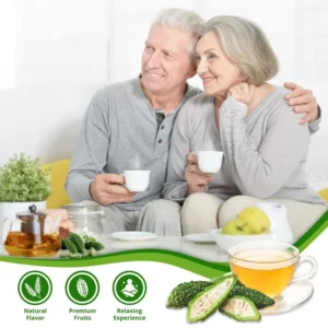 VIDA FARM 100 Premium Bitter Melon Tea Bags, Zero Sugar Tea, Handpicked, 100% Pure and Natural Dried Bitter Melon, Non-GMO, No Caffeine, Gluten-Free, Vegan