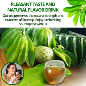 VIDA FARM 100 Soursop Leaves Tea Bags, 100% Natural Soursop Graviola Leaf Tea Bags, Dried Soursop Guanabana Leaves Herbal Tea Bags, Soursop Leaf Tea, No Sugar, No Caffeine, Vegan