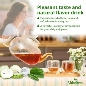 VIDA FARM 115 Soursop Tea Bags, 100% Natural Pure Soursop Graviola Leaves Tea Bags, Pleasant Taste Natural Flavor Caffeine Free, Guanabana Leaves Dried Soursop Leaves Guyabano Tea