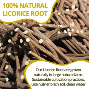 VIDA FARM 125 Licorice Root Tea Bags, 100% Natural Licorice Tea Bags, Natural Sweet Dried Licorice Herbal Tea Bags, Licorice Root Tea, No Sugar, No Caffeine, Vegan