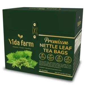 VIDA FARM 125 Nettle Tea Bags, 100% Natural Nettle Leaf Tea, Dried Stinging Nettle Tea, Stinging Nettle Leaf Herbal Tea, No Caffeine, No Sugar, No Gluten, Vegan