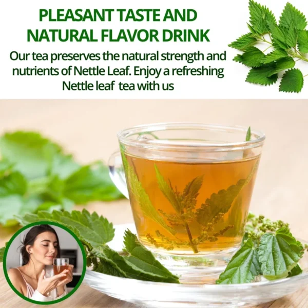 VIDA FARM 125 Nettle Tea Bags, 100% Natural Nettle Leaf Tea, Dried Stinging Nettle Tea, Stinging Nettle Leaf Herbal Tea, No Caffeine, No Sugar, No Gluten, Vegan
