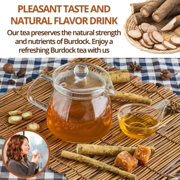 VIDA FARM Burdock Root Tea Bags, 125 Tea Bags Natural Burdock Root, 100% Dried Burdock Root Herbal Tea, Caffeine Free, Sugar Free, Burdock Root Herbal Tea