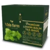 VIDA FARM Lemon Balm Tea Bags, 125 Herbal Tea Bags, 100% Natural Dried Lemon Balm Herbal Tea, Lemon Balm Leaf Tea Bag, Caffeine Free, Sugar Free, Citrus Flavor