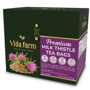 VIDA FARM Milk Thistle Tea Bags, 125 Tea Bags, 100% Natural Milk Thistle Seeds and Leaves, Dried Milk Thistle Seeds Leaves Herbal Tea, Sugar Free, Caffeine Free