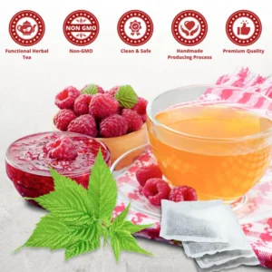 VIDA FARM Red Raspberry Leaf Tea Bags, 100 Count, Sugar Free, Caffeine Free - 100% Natural Raspberry Leaves, Non-GMO, Raspberry Herbal Tea Bags
