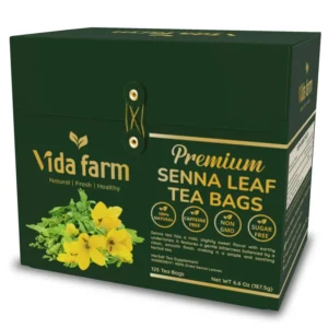 VIDA FARM Senna Tea Bags, 125 Tea Bags Senna Leaf Herbal Tea, 100% Natural Dried Senna Leaves Tea, Mild Taste, Caffeine Free, Sugar Free