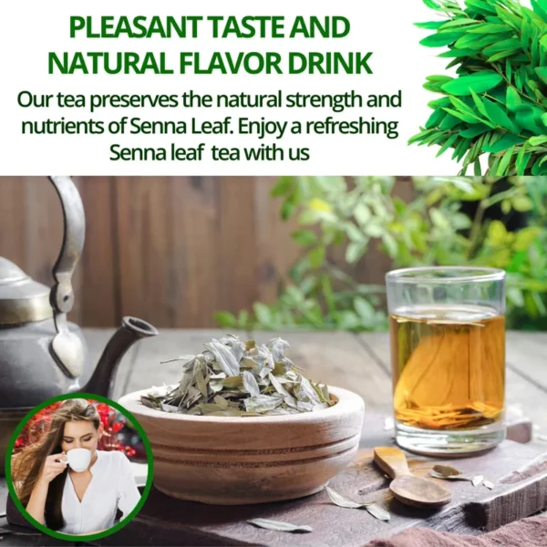 VIDA FARM Senna Tea Bags, 125 Tea Bags Senna Leaf Herbal Tea, 100% Natural Dried Senna Leaves Tea, Mild Taste, Caffeine Free, Sugar Free